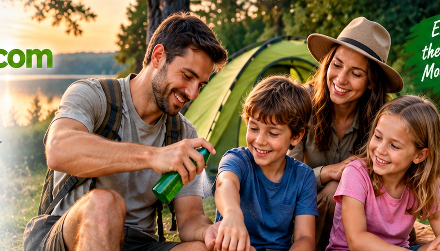 Family enjoying an outdoor camping activity